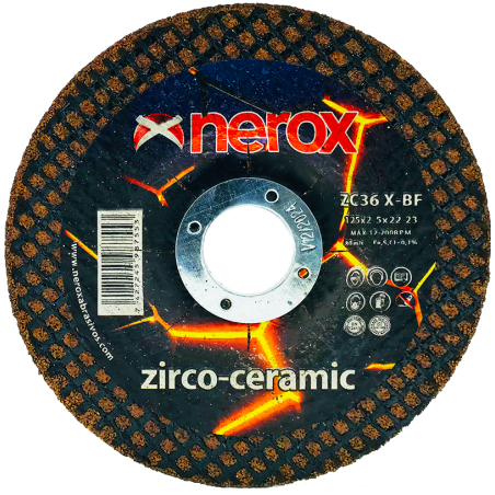 DISCO DE CORTE FINO  ( NEROX )  ZC36 X-BF    ZIRCO-CERAMIC   125x2.5x22,2