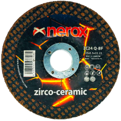 DISCO PARA DESBASTE  ( NEROX )  ZC24 Q-BF    ZIRCO-CERAMIC   125x6.5x22,2