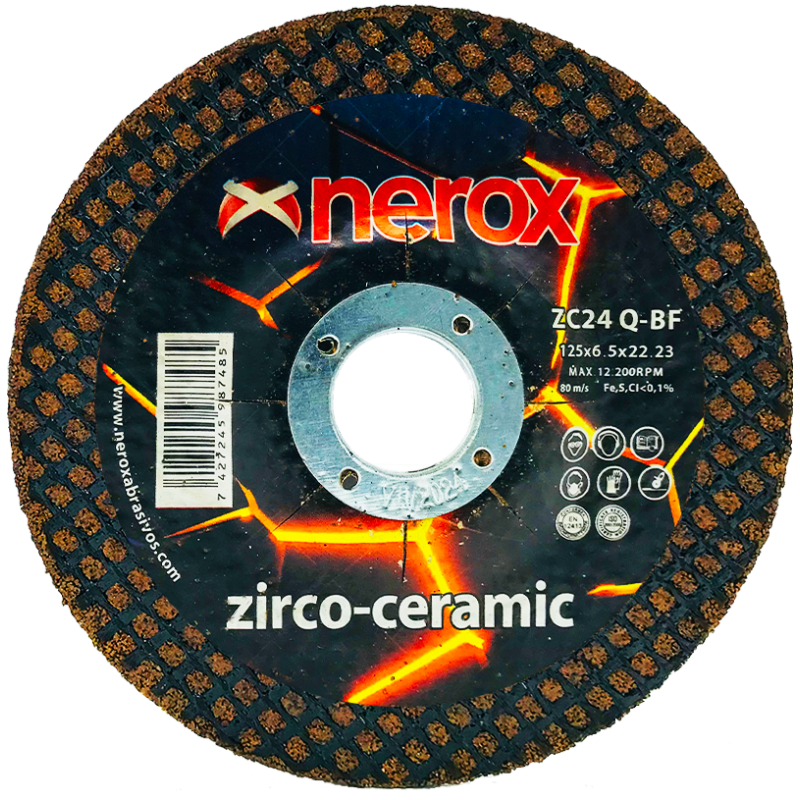 DISCO PARA DESBASTE  ( NEROX )  ZC24 Q-BF    ZIRCO-CERAMIC   125x6.5x22,2