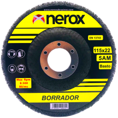 BORRADOR Basto ( NEROX )   -     Grano basto  5 - AM   (  115mm  )