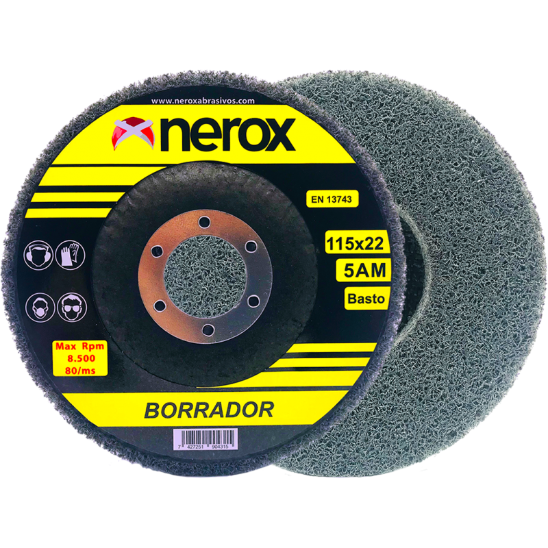 DISCO BORRADOR ( NEROX )   -     Grano basto  5 - AM   (  115mm  )