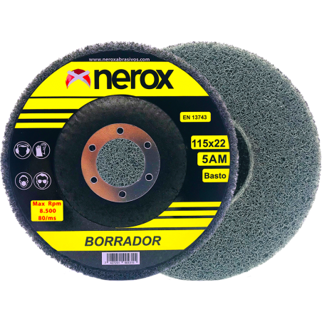 BORRADOR Basto ( NEROX )   -     Grano basto  5 - AM   (  115mm  )
