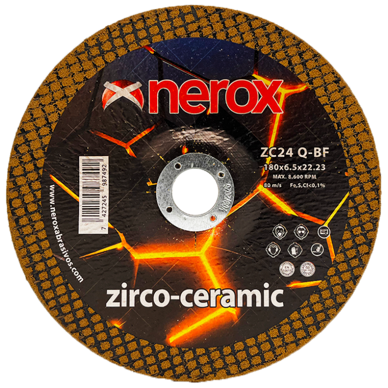 180x6.5 DISCO DESBASTE ( NEROX ) ZC24 Q-BF ZIRCO-CERAMIC